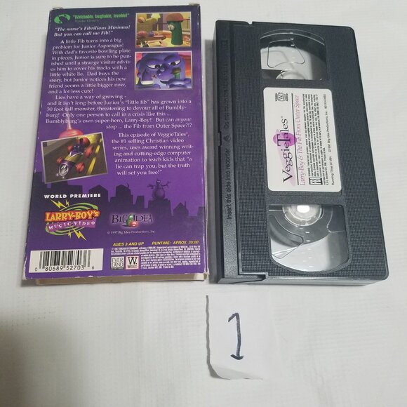 Veggie Tales Larry Boy and the Fib From Outer Space VHS Tape 1 - Bundle & Save - Picture 2 of 2